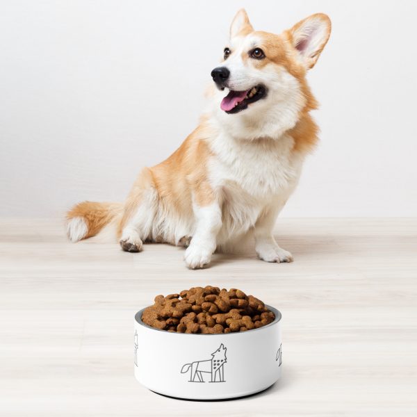 wolf nature guide pet bowl