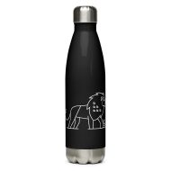 lion nature guide stainless steel water bottle